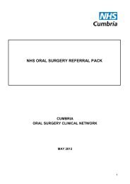 Oral surgery schematic guidelines - NHS Cumbria
