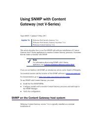 Using SNMP with Websense Content Gateway version 7.6