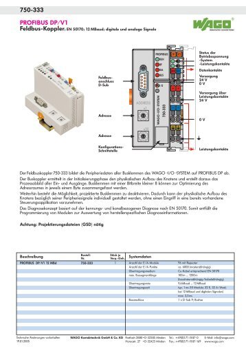 750-333; PROFIBUS DPV1 12 MBd