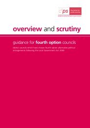 Overview and Scrutiny Guidance for Fourth Option Councils