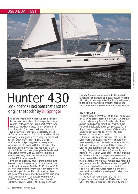 Hunter 430 - Sail Magazine