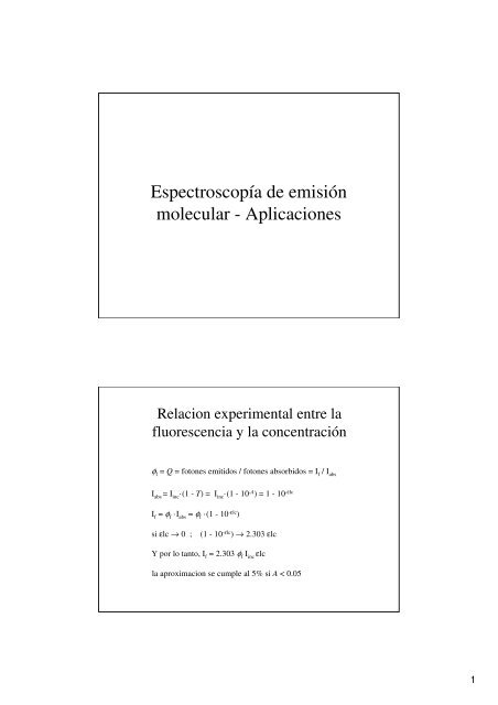 Espectroscopia de Fluorescencia 2 - Departamento de QuÃ­mica ...