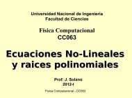 Ecuaciones No-Lineales y raices polinomiales