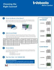 Choosing the Right Sunroof - Webasto