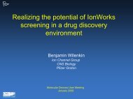â Realizing the potential of IonWorks screening in a drug discovery ...