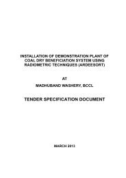 at madhuband washery, bccl tender specification document - CMPDI