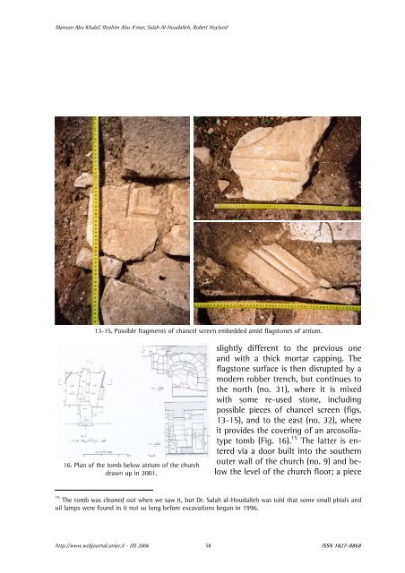 The Byzantine and Early Islamic settlement of Khirbat ... - web journal