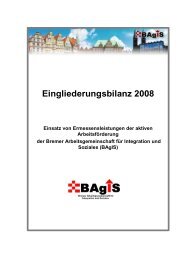 Eingliederungsbilanz 2008 - Jobcenter Bremen