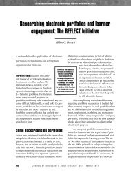 The REFLECT Initiative - Dr. Helen Barrett's Electronic Portfolios