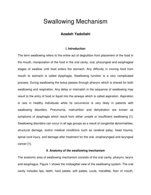Swallowing Mechanism Biology Diagrams