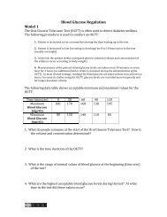 Blood Glucose Regulation Model 1