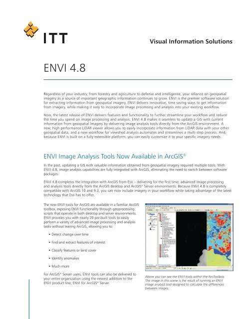 ENVI 4.8 - Exelis VIS