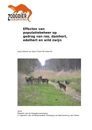 Effecten van populatiebeheer op gedrag van ree, damhert, edelhert ...