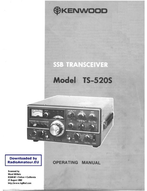 Kenwood - TS-520S User manual - RadioManual.eu