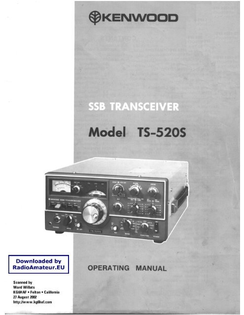 Kenwood ts 520s manual