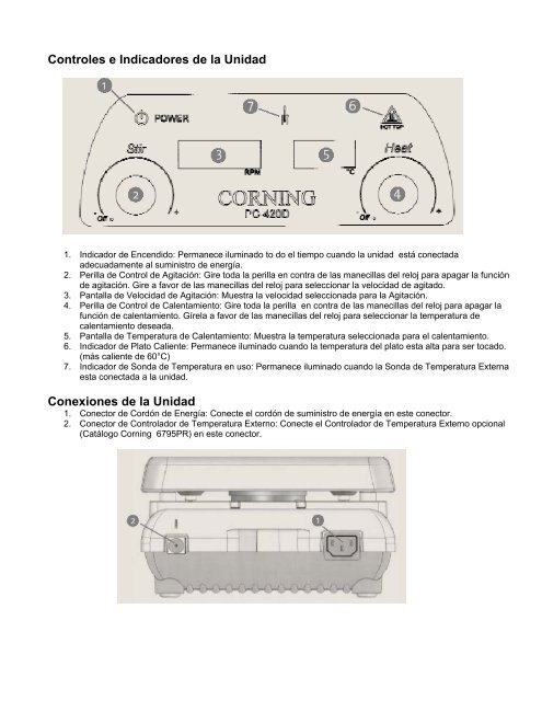 Manual de Instrucciones - Corning Incorporated