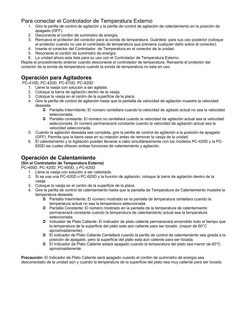 Manual de Instrucciones - Corning Incorporated