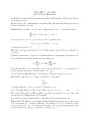 Math 341 Lecture #30 Â§6.4: Series of Functions