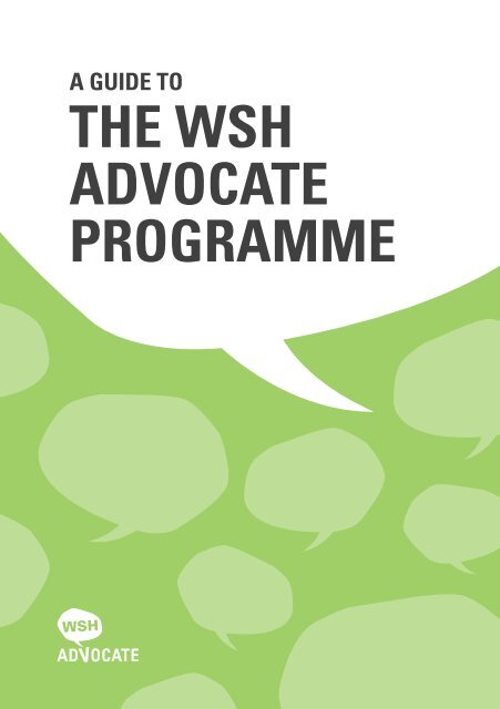 the wsh advocate programme - Workplace Safety and Health Council