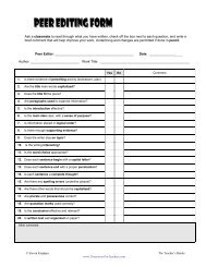 Peer Editing Form