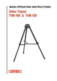 Video Tripod TVB-100 & TVB-150 - Cambo