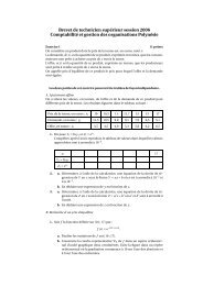 Brevet de technicien supérieur session 2006 Comptabilité et gestion ...