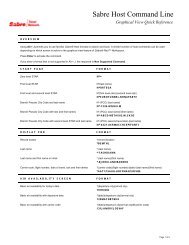 (EN) Sabre Host Command Line - Sabre Holdings