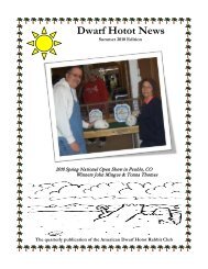 2010 Summer Issue - the American Dwarf Hotot Rabbit Club