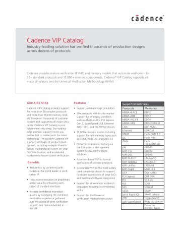 Cadence VIP Catalog - Europractice