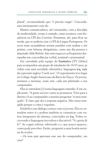 apocalipse pedagÃ³gico e outras crÃ´nicas - Academia Brasileira de ...