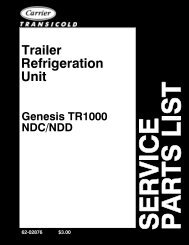 Genesis TR1000 NDC/NDD - Sunbelt Transport Refrigeration