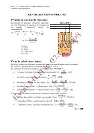 Fiche de calcul constructeur