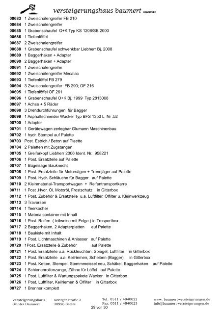 INSOLVENZVERSTEIGERUNG Frenzel-Bau GmbH & Co KG Am ...