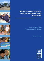 Aceh Emergency Response and Transitional Recovery ... - UNDP