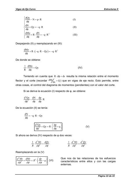 Vigas de eje curvo - Universidad Nacional de La Plata