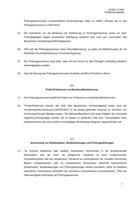 PrÃƒÂ¼fungsordnung fÃƒÂ¼r den Masterstudiengang Umweltethik an der ...