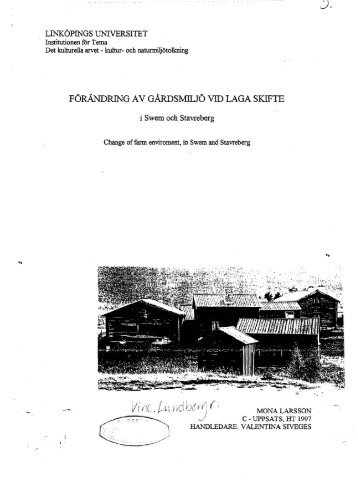 förändring av gårdsmiljö vid laga skifte - Ödeshögs hembygdsbok