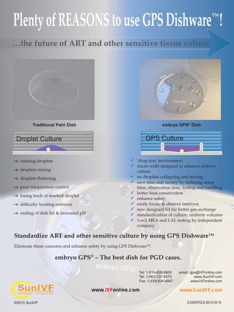 the embryo gps® dish - IVFOnline.com