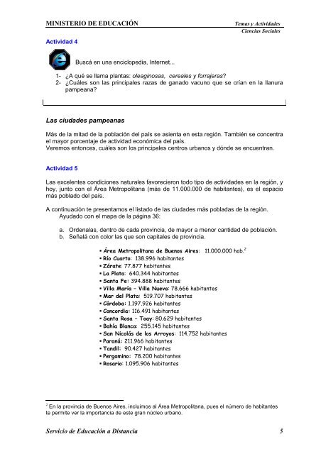 Las llanuras de nuestro paÃ­s - Aprender en casa