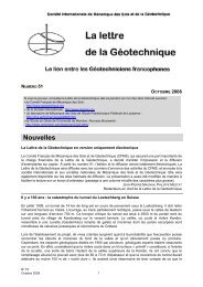 Lettre de la gotechnique Numro 51 - GÃ©otechnique Francophone