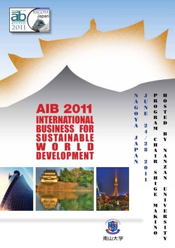 AIB 2011 Nagoya Conference Program - Academy of International ...