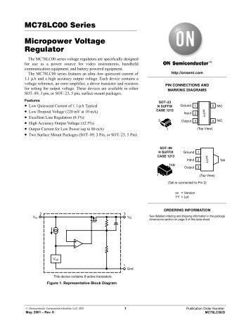 MC78LC00 Series Micropower Voltage Regulator - Es.co.th