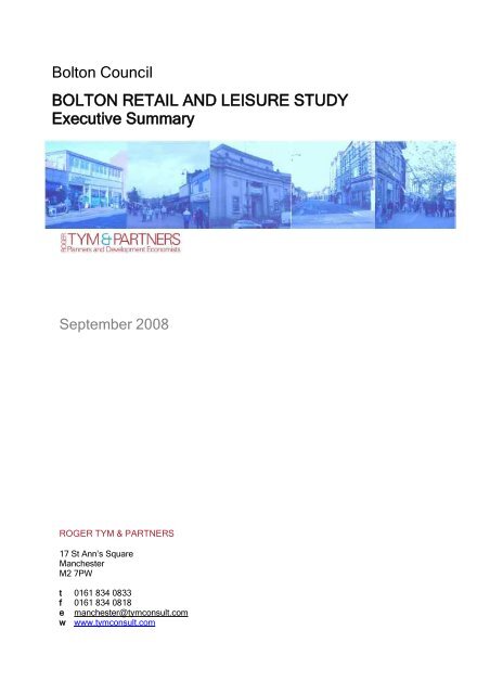 Retail and leisure study executive summary - Bolton Metropolitan ...