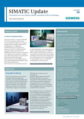 SIMATIC Update 36 - Industry - Siemens Nederland