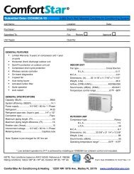 CCH09CA-13 Submittal - ComfortStar