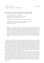 Very long transients in globally coupled maps - CAB