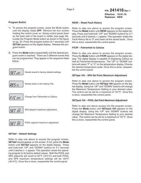 RAYPAK REPLACEMENT INSTRUCTIONS - Pool Supply Unlimited