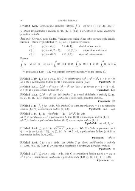 PÅÃKLADY K MATEMATICE 3 1. KÅivkovÃ© integrÃ¡ly 1.1. KÅivkovÃ½ ...