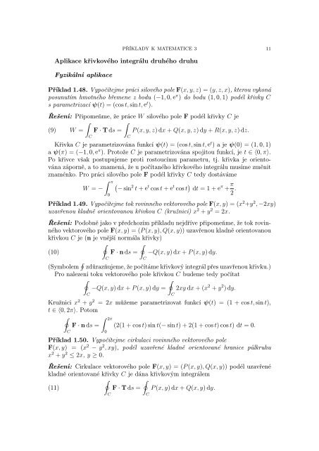 PÅÃKLADY K MATEMATICE 3 1. KÅivkovÃ© integrÃ¡ly 1.1. KÅivkovÃ½ ...