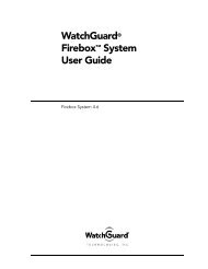 WatchGuard Firebox System 4.6 User Guide